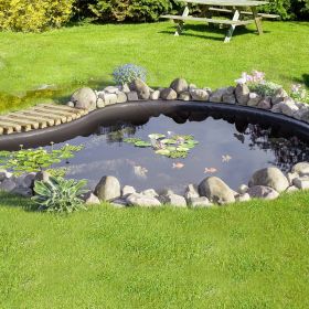 Pond Liner, 20 X 25 Ft 45 Mil Thick, Pliable EPDM Material Pond Skins, Easy Cutting Underlayment For Fish Or Koi Pond, Waterfall Base, Water Feat (Option: Black)