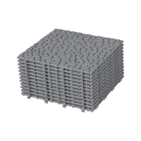 12 x 12 Inch Gray Interlocking Deck Tiles Plastic Waterproof Outdoor All Weather Anti-slip Bathroom Shower Balcony Porch Strong Weight Capacity U (Color: as Pic)