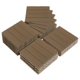 Plastic Interlocking Deck Tiles, 27 Pack, 11.4"x11.4" Waterproof Flooring Tiles for Indoor and Outdoor (Color: as picture)