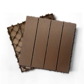Plastic Composite Deck Tiles Set of 35pcs, Composite Decking Resist Rust, Water, Weather, Indoor&Outdoor, Easy to DIY & Maintain, Ideal for Patio (Color: as picture)