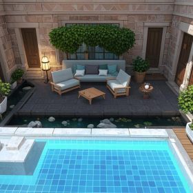 New Style 12" Patio Deck Tiles, DIY Module Interlocking Decking Tiles Floor Tile Outdoor and Indoor (Color: as Pic)