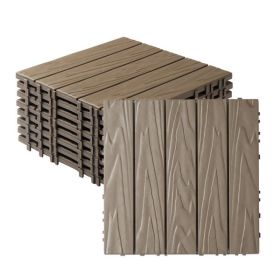 Plastic Interlocking Deck Tiles, 27 Pack, 11.8"x11.8" Waterproof Flooring Tiles for Indoor and Outdoor (Color: as picture)