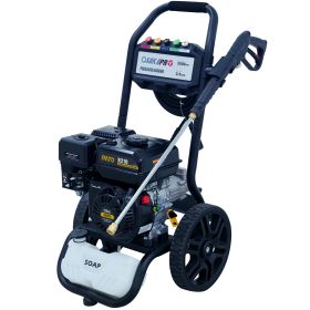 3500PSI Gas Pressure Washer, 2.5GPM Gas Powered High Pressure Washer With 212CC RATO Engine, 5PCS Adjustable Nozzles, Onboard Soap Tank, Spray Gu (Option: Black)
