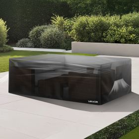 Patio Outdoor Furniture Cover 420D Waterproof Table Chairs Sofa 126'x63' (Option: Black)
