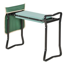 Garden Kneeler Seat Stool Bench Kneeling Pad and 1 Large Side Tool Pouch & Easy Folding Design for Transport & Storage (Option: Green-270x140x600 mm)
