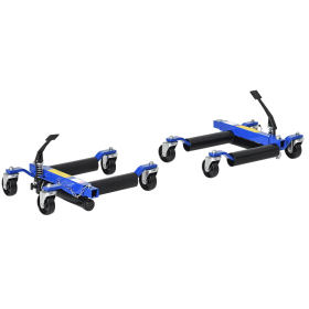 Hydraulic Wheel Dolly Tire Jack with Ratcheting Foot Pedal for Vehicle Positioning for Car Truck RV Trailer, 1500LBS, Set of 2 (Option: Blue-940x630x220 mm)
