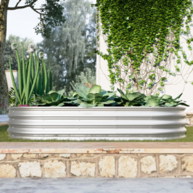6x3x1ft Raised Garden Bed Kit, Galvanized Planter Raised Garden Beds For Outdoor For Vegetables,Flowers &Herbs, Heavy Duty, Rust-Resistant, Easy (Color: Silver)