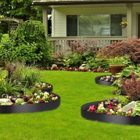 Landscape Edging, 10 Inch Depth 150 Ft Total Length, Recycled HDPE Coiled Terrace Board, Flexible Bender Border For Landscaping, Lawn, Garden, Ya (Option: Black)