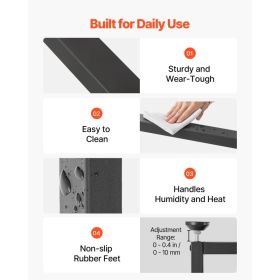 Table Legs, 29.1" H X 17.7" W Square T Shape Steel Furniture Legs, Modular Design, Easy Assembly, 2204 Lbs Max Load Heavy Duty, For Home Office D (Option: Black)