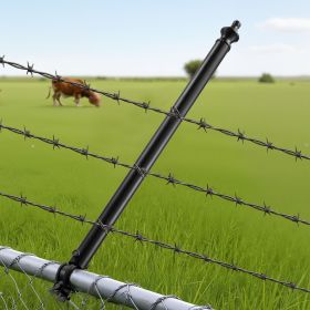 9Pack 27.4 In Galvanized Steel Chain Link Fence Extender For 1.3'-1.5' Top Rail (Option: Black)