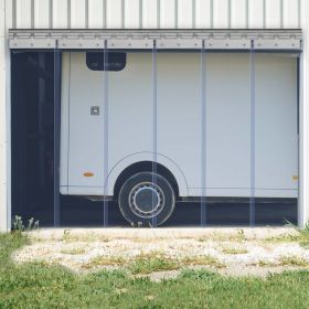 Strip Curtain, 84' Height X 38' Width, 0.08' Thickness, 6PCS Clear PVC Strip Door Curtain, Freezer Curtain, Plastic Door Strips For Walk In Freez (Option: Blue)