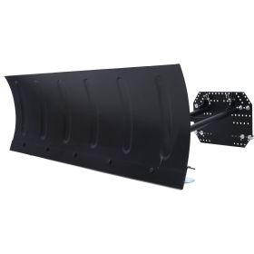 UNIVERSAL ATV SNOW PLOW KIT,ATV Plow System ,Steel Blade Complete Universal Mount Package 47in (Option: Black)