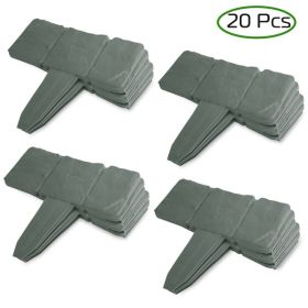 Garden Edge, Imitation Stone Effect Garden Lawn Edge, Non Digging Flexible Lawn Edge, And Flower Bed Edge Gray -20 (Color: Grey)