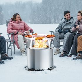Fire Pit Heat Deflector For Solo Stove Yukon 20 In Bonfire Stainless Steel (Option: Silver)
