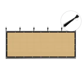 3ft*12ft Beige Sunshade Fence, An Outdoor Sun-proof And Heat-insulating Fence, A Must-have For Patios And Terraces (Option: 3ft12ft)